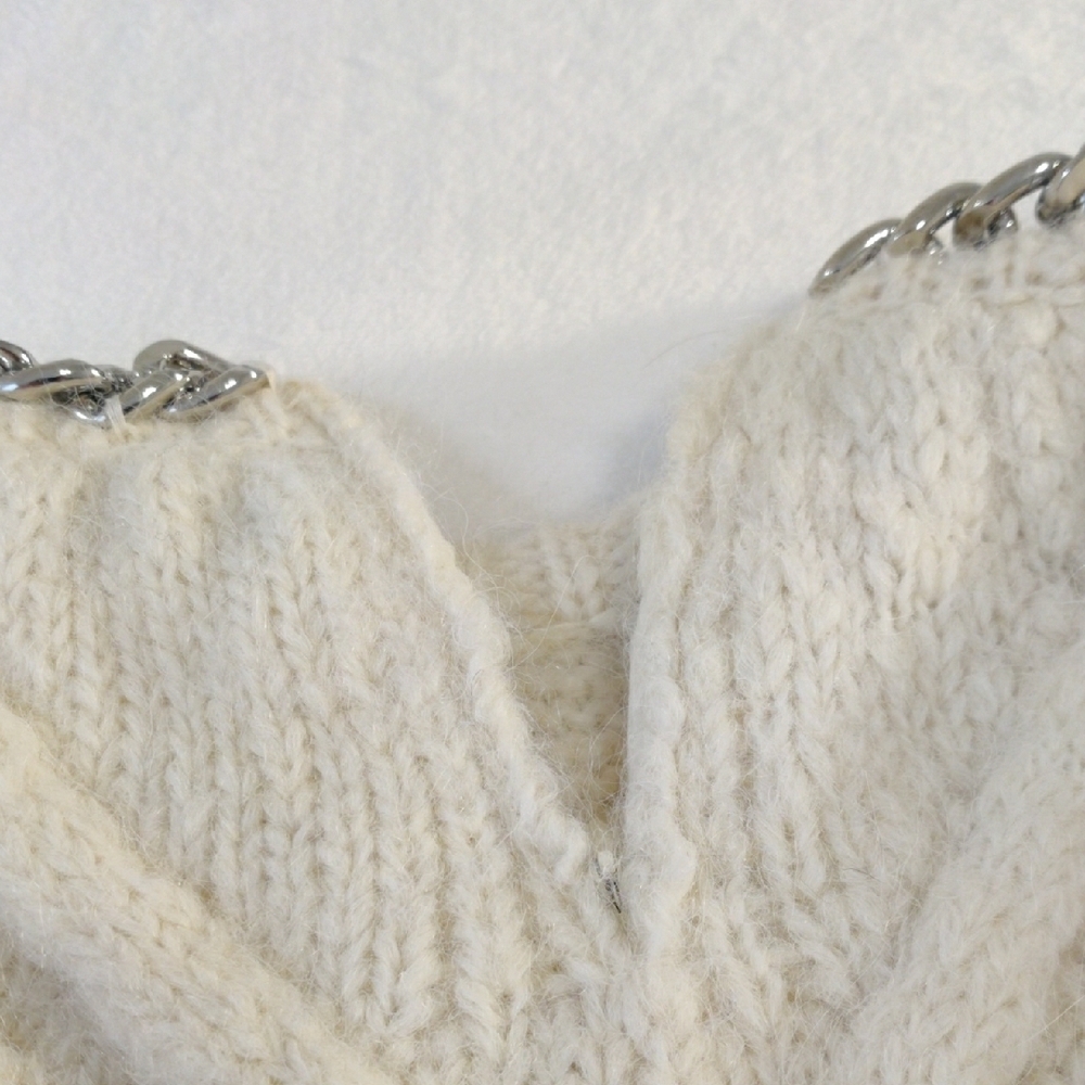 Zara Cream Cable Knit Sweater - Picture 6 of 12